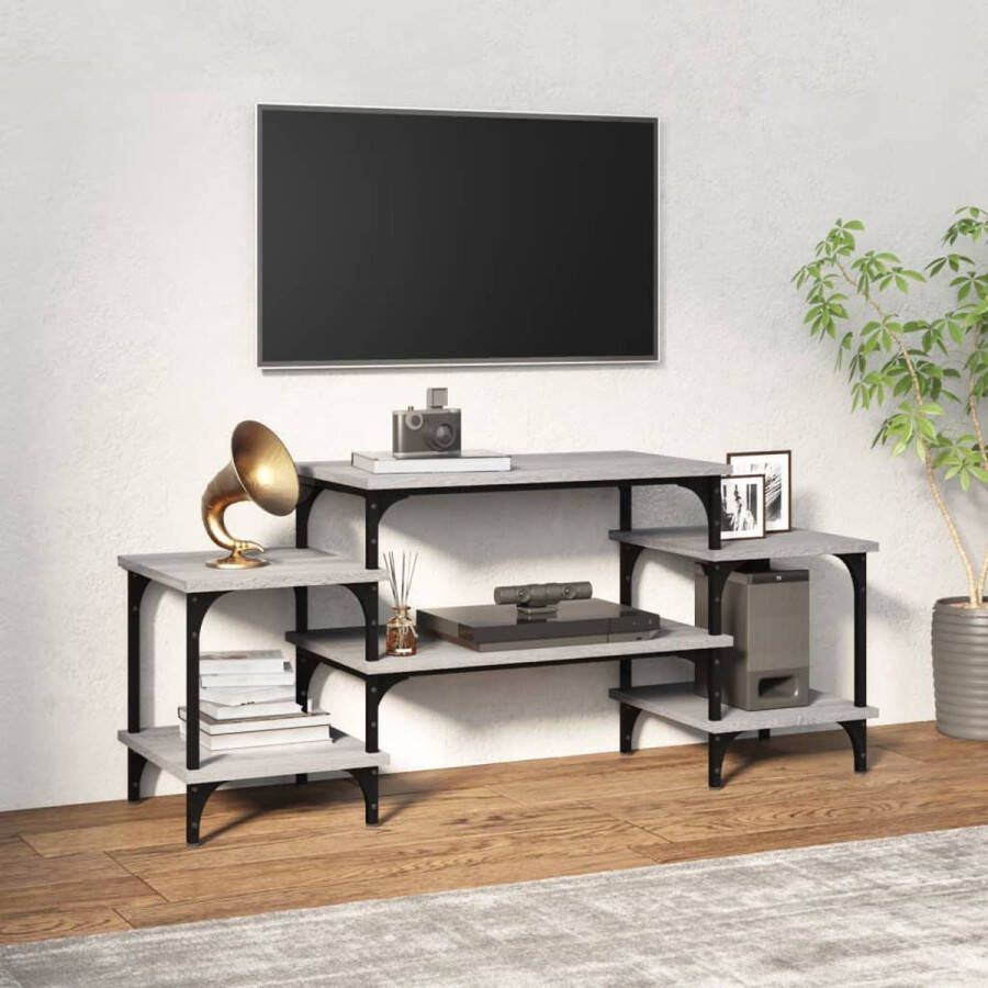 The Living Store Tv-meubel 117 x 35 x 52 cm grijs sonoma eiken - Foto 2