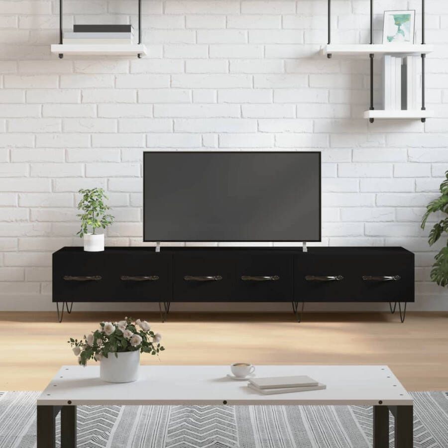 The Living Store Tv-meubel 150x36x30 cm zwart - Foto 2