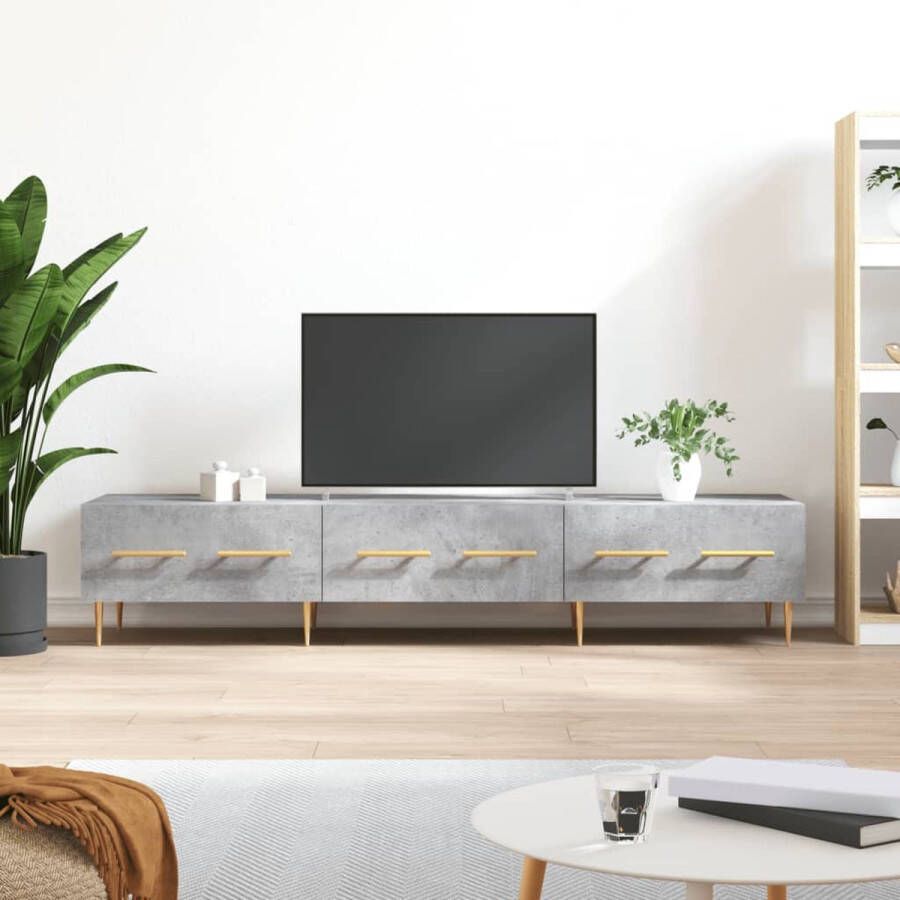 The Living Store TV-meubel 3 lades 150 x 36 x 30 cm Betongrijs - Foto 2