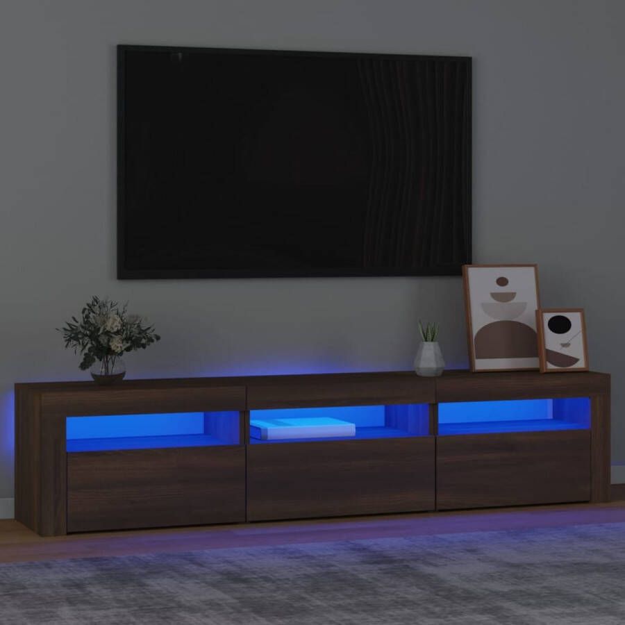 The Living Store TV-meubel TV-meubel Afmetingen- 180 x 35 x 40 cm Ken- Met RGB LED-verlichting - Foto 2