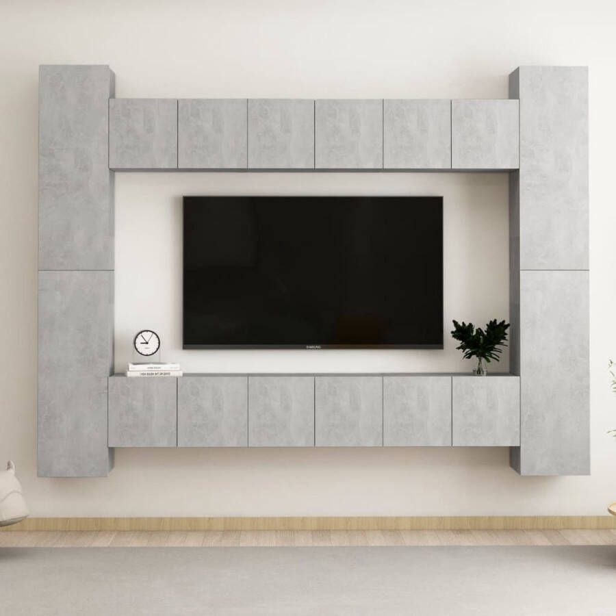 The Living Store TV-meubel betongrijs 60 x 30 x 30 cm montage vereist - Foto 2