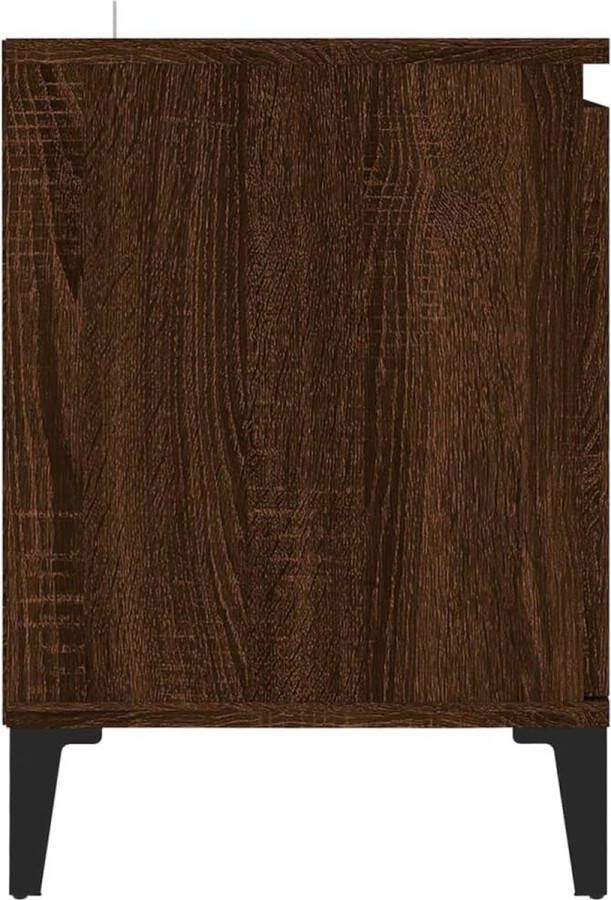 The Living Store Tv-meubel met metalen poten 103 5x35x50 cm bruin eikenkleur Tv-meubel Salontafel Houten Tv-stand Bruin Eiken Modern Tv-meubel - Foto 2