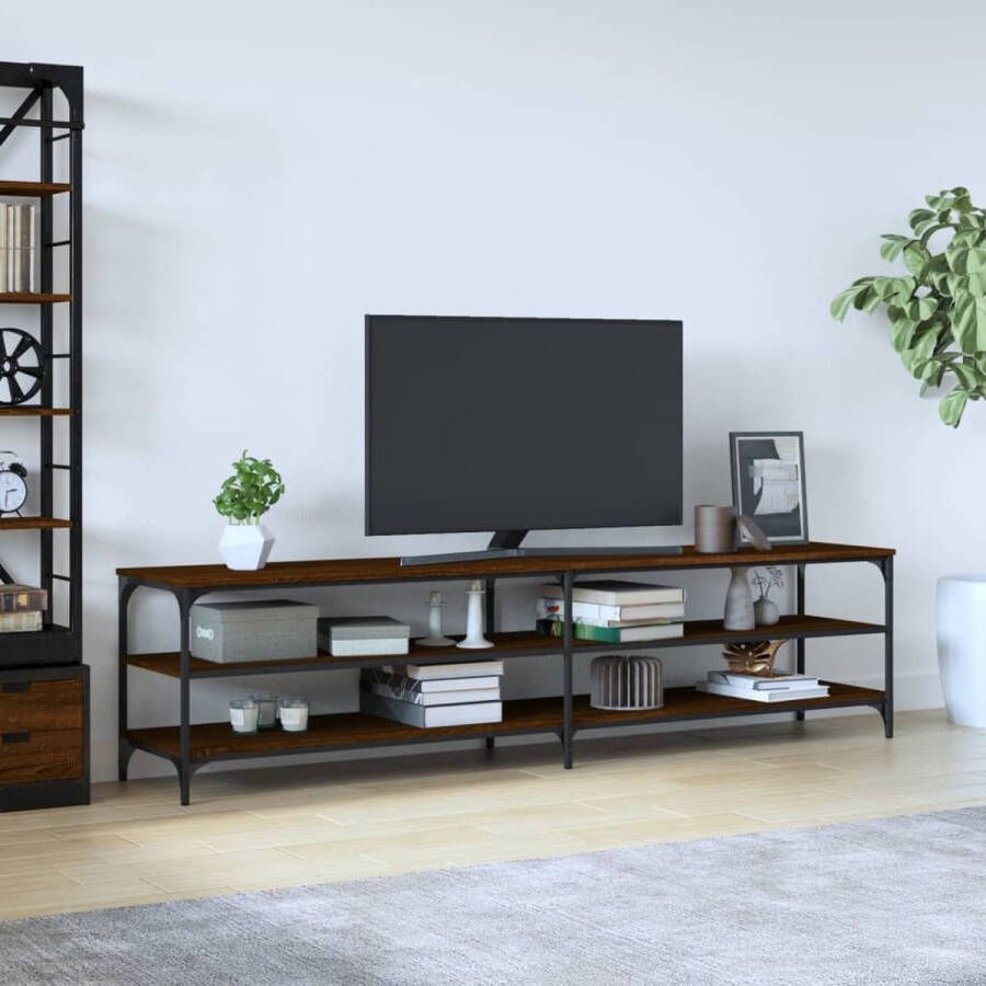 The Living Store TV-meubel bruineiken 200 x 30 x 50 cm trendy en praktisch design - Foto 2