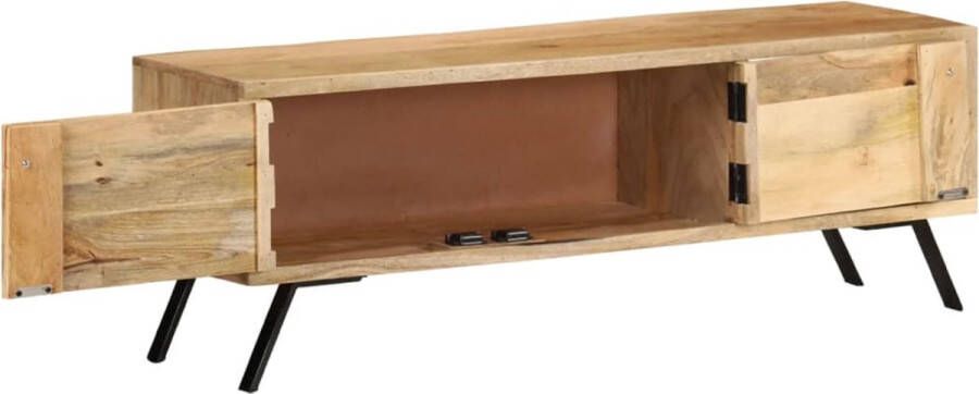 The Living Store tv-meubel Classic Mangohout 110 x 30 x 40 cm Massief Duurzaam Opbergruimte - Foto 2