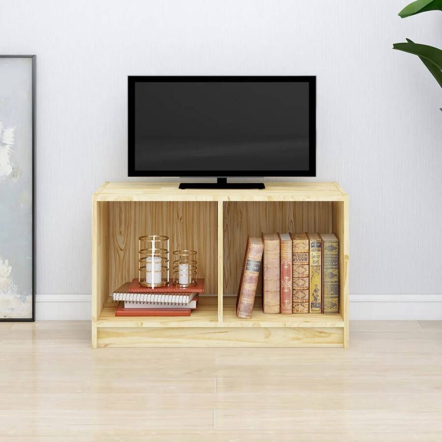 The Living Store Tv-meubel Grenenhout 70 x 33 x 42 cm Stevig en praktisch - Foto 2