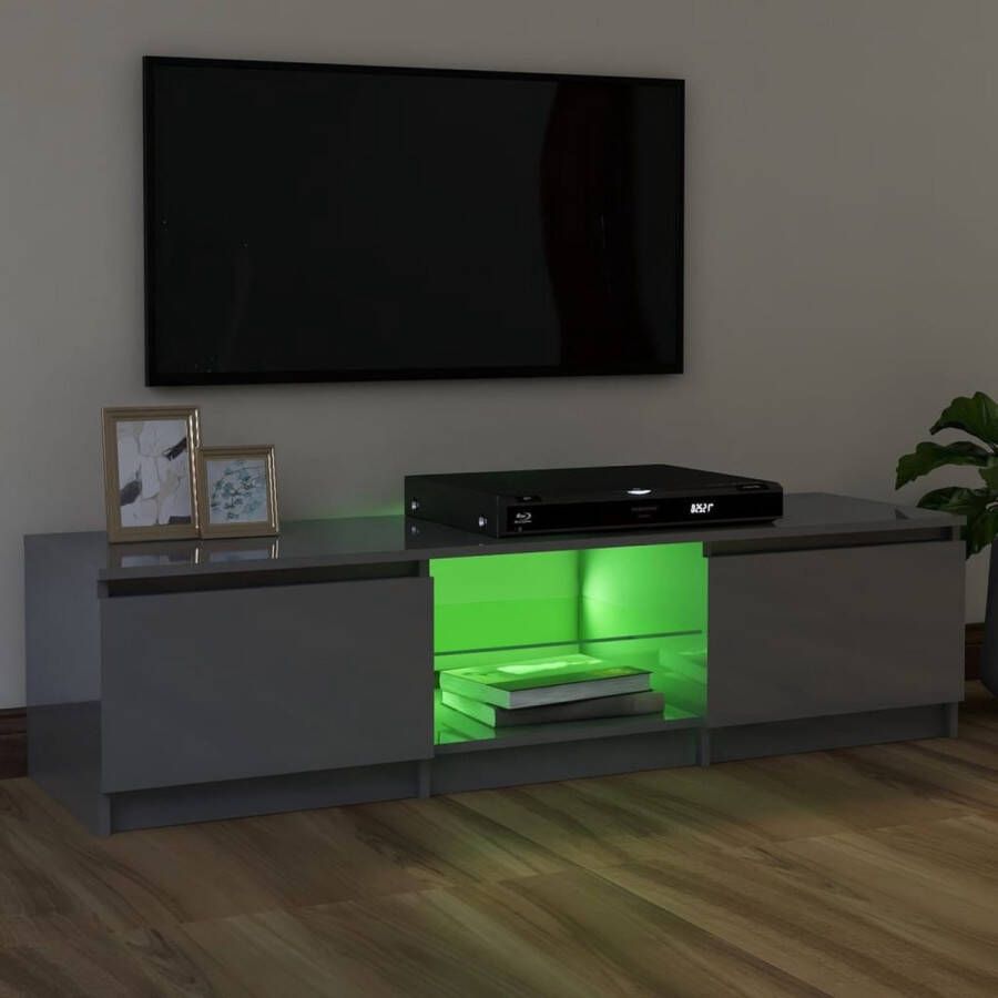 The Living Store TV-meubel Hifi-kast 120 x 30 x 35.5 cm RGB LED-verlichting