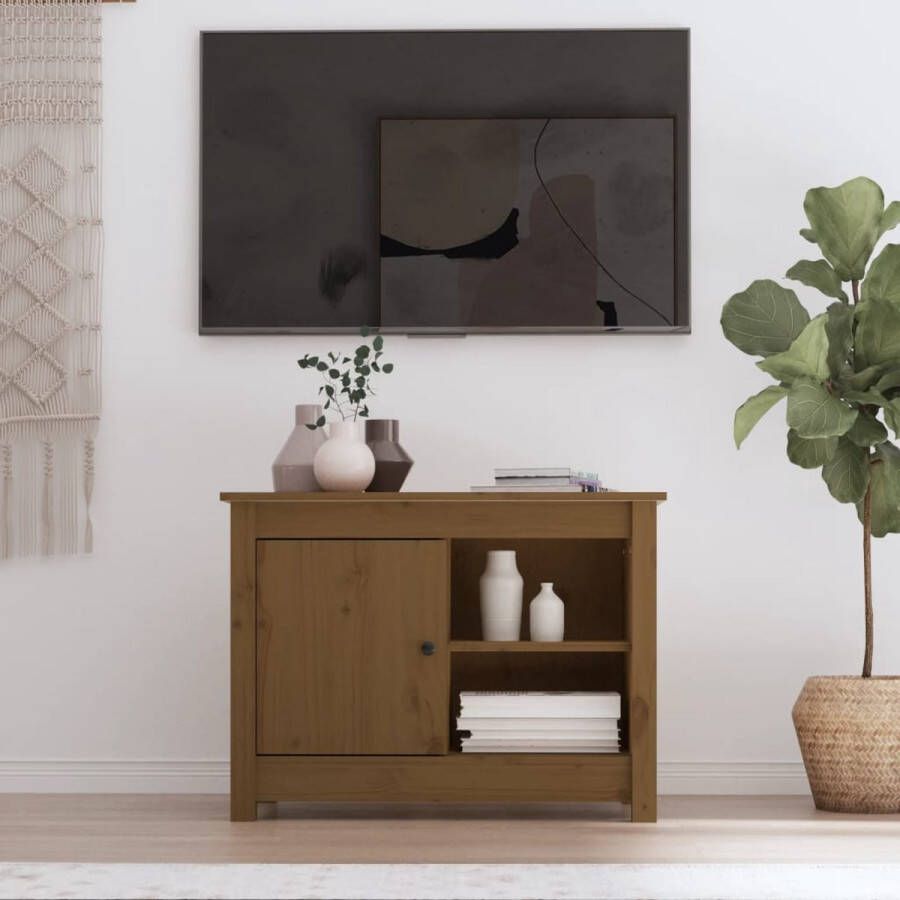 The Living Store TV-meubel Hothonia Hout 70 x 36.5 x 52 cm Honingbruin - Foto 2
