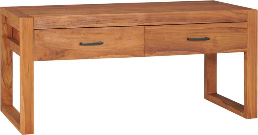 The Living Store Tv-meubel Hout 100x40x45 cm Gerecycled teakhout - Foto 2