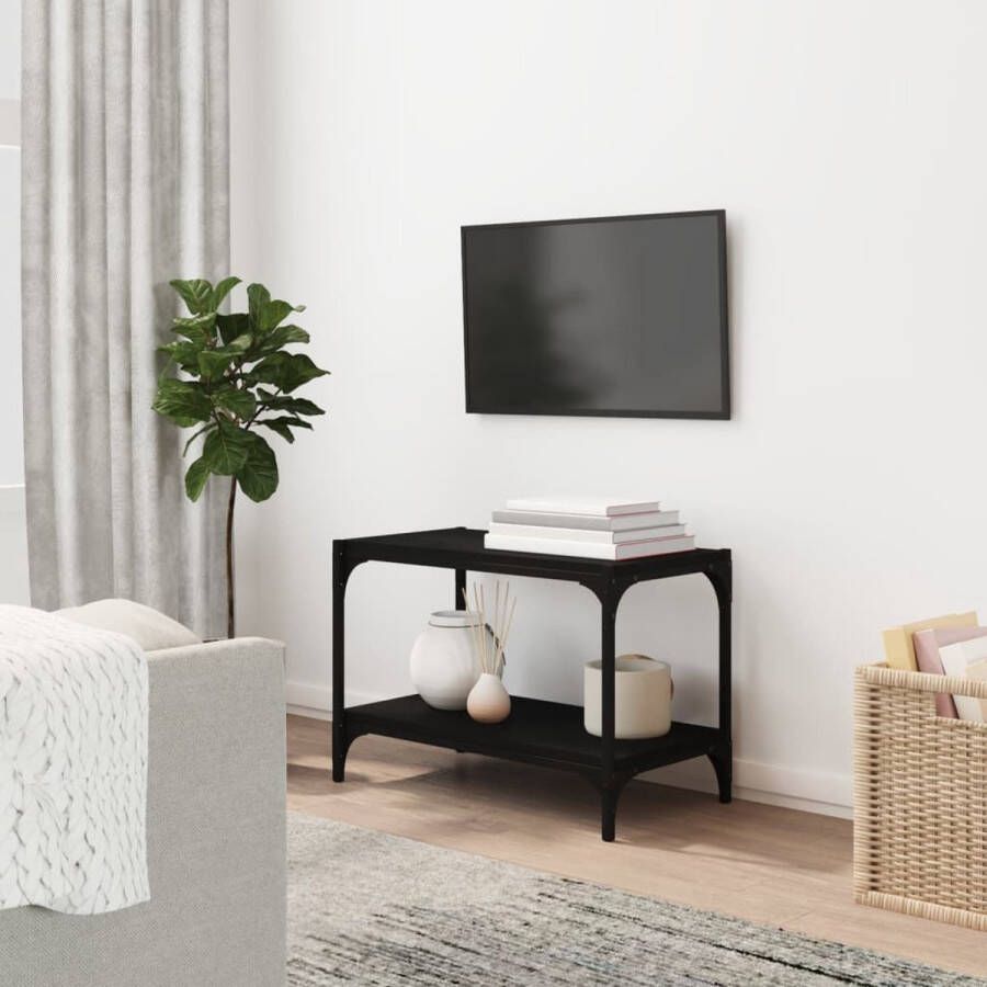 The Living Store TV-meubel Industrieel 60 x 33 x 41 cm Zwart - Foto 2