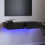 The Living Store TV-meubel LED-verlichting 90x35x15.5 cm hoogglans zwart - Thumbnail 1