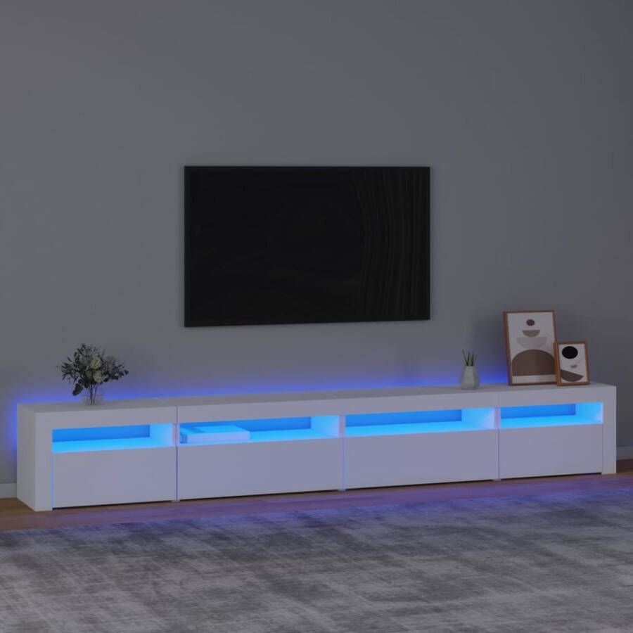 The Living Store TV-meubel Luxe met RGB LED-verlichting 270 x 35 x 40 cm (wit) - Foto 2