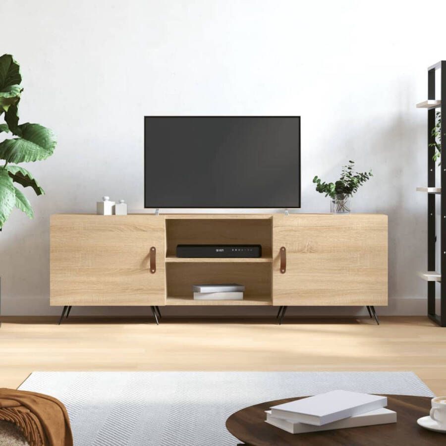 The Living Store TV-meubel Mediakast 150 x 30 x 50 cm Sonoma eiken Montage vereist - Foto 2