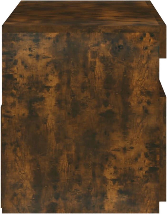 The Living Store TV-meubel LED-verlichting Moderne stijl Gerookt eiken 75x35x40 cm Ruime opbergruimte USB-aansluiting RGB LED Tv-meubel Led Tv-meubel Modern Tv-meubel Houten Tv-meubel Bruine Tv-meubel - Foto 2