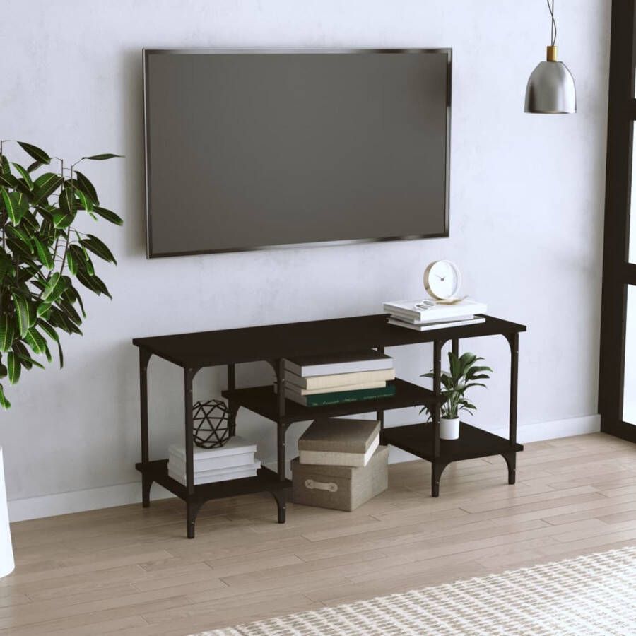 The Living Store TV-meubel naam Meubels 102 x 35 x 45.5 cm Zwart - Foto 2