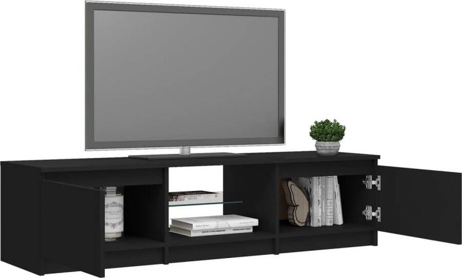 The Living Store TV-meubel s TV-meubels 140 x 40 x 35.5 cm RGB LED-verlichting - Foto 2