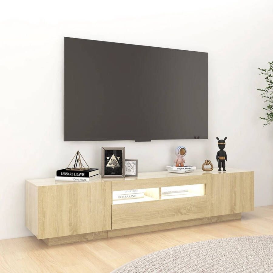 The Living Store TV-meubel Serie hifi-kast 180 x 35 x 40 cm met RGB LED-verlichting - Foto 2