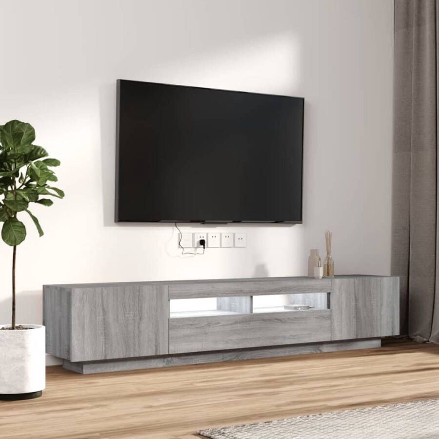 The Living Store TV-meubel Serie Praktisch materiaal 100 x 35 x 40 cm RGB LED-verlichting - Foto 2