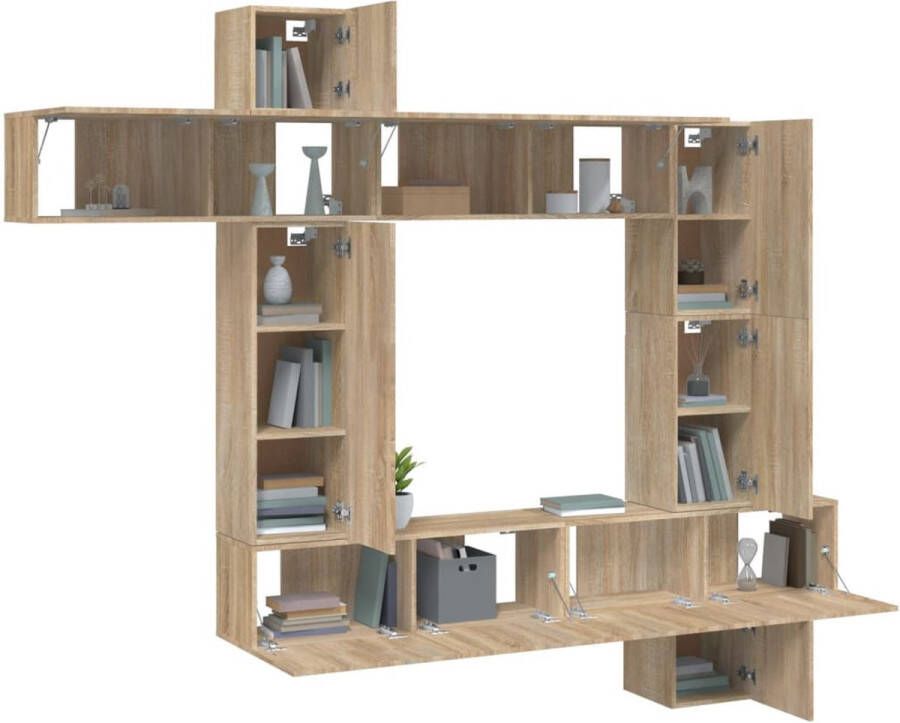 The Living Store Tv-meubel set Sonoma eiken modulair design diverse afmetingen - Foto 3