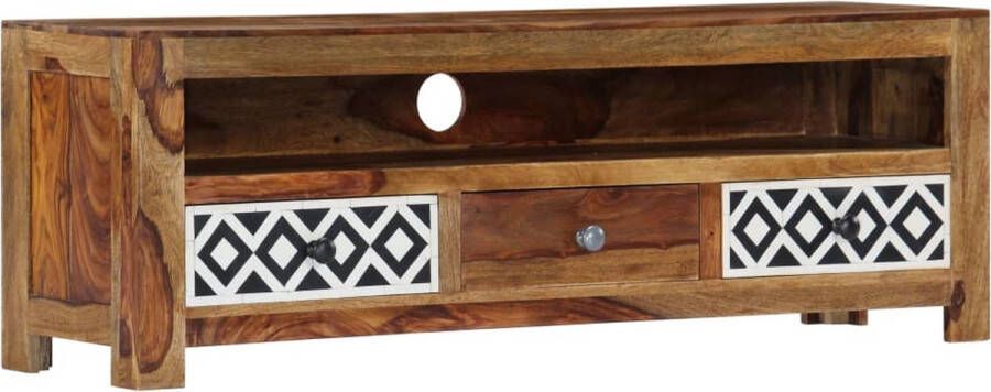 The Living Store tv-meubel Sheeshamhout Vintage 120 x 30 x 40 cm - Foto 2
