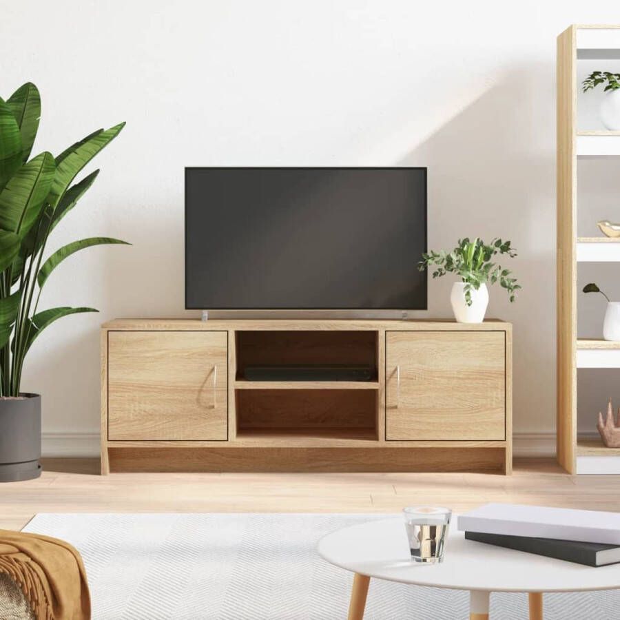 The Living Store TV-meubel Sonoma Eiken 102 x 30 x 37.5 cm Trendy ontwerp - Foto 2