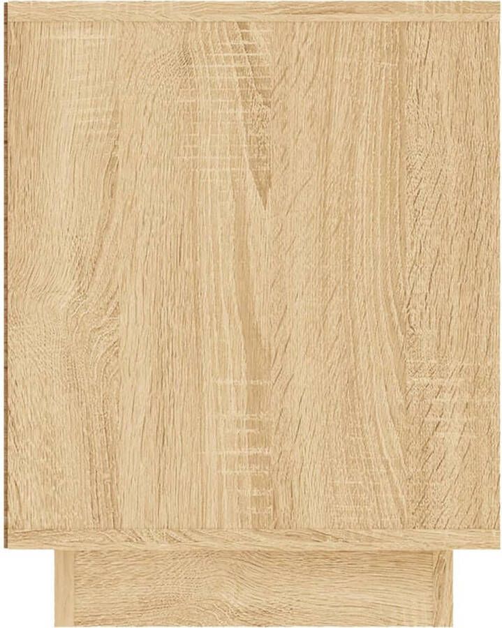 The Living Store TV-meubel Sonoma Eiken 80 x 35 x 45 cm Trendy ontwerp met voldoende opbergruimte TV-meubel Salontafel Houten Meubilair Media Kast Bruine Meubels - Foto 2