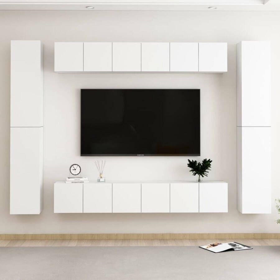 The Living Store TV-meubel spaanplaat 60 x 30 x 30 cm wit montage vereist - Foto 2