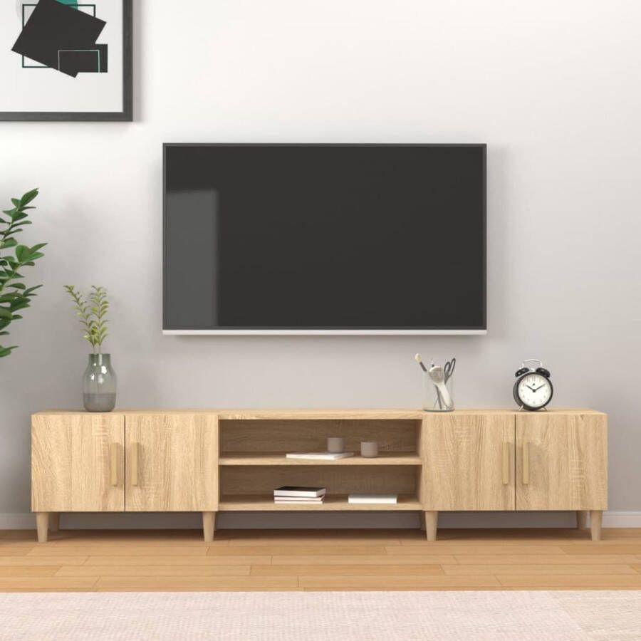 The Living Store TV-kast Sonoma eiken 180x31.5x40 cm Trendy design - Foto 2