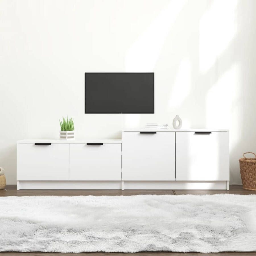 The Living Store TV-meubel Trendy TV-meubels 158.5 x 36 x 45 cm bewerkt hout - Foto 2