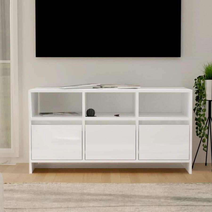 The Living Store TV-meubel Treviso-Styled Wit 102 x 37.5 x 52.5 cm Stabiele constructie - Foto 2