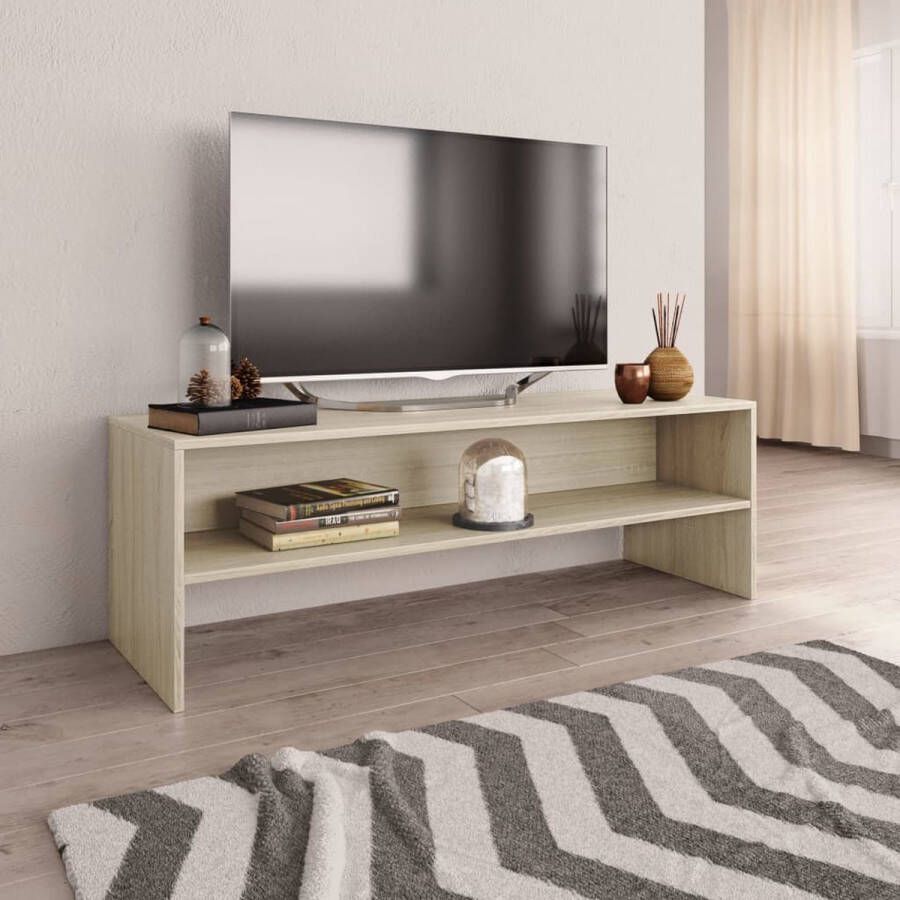 The Living Store TV-meubel Vintage s TV-meubels 120x40x40 cm Sonoma eiken - Foto 2