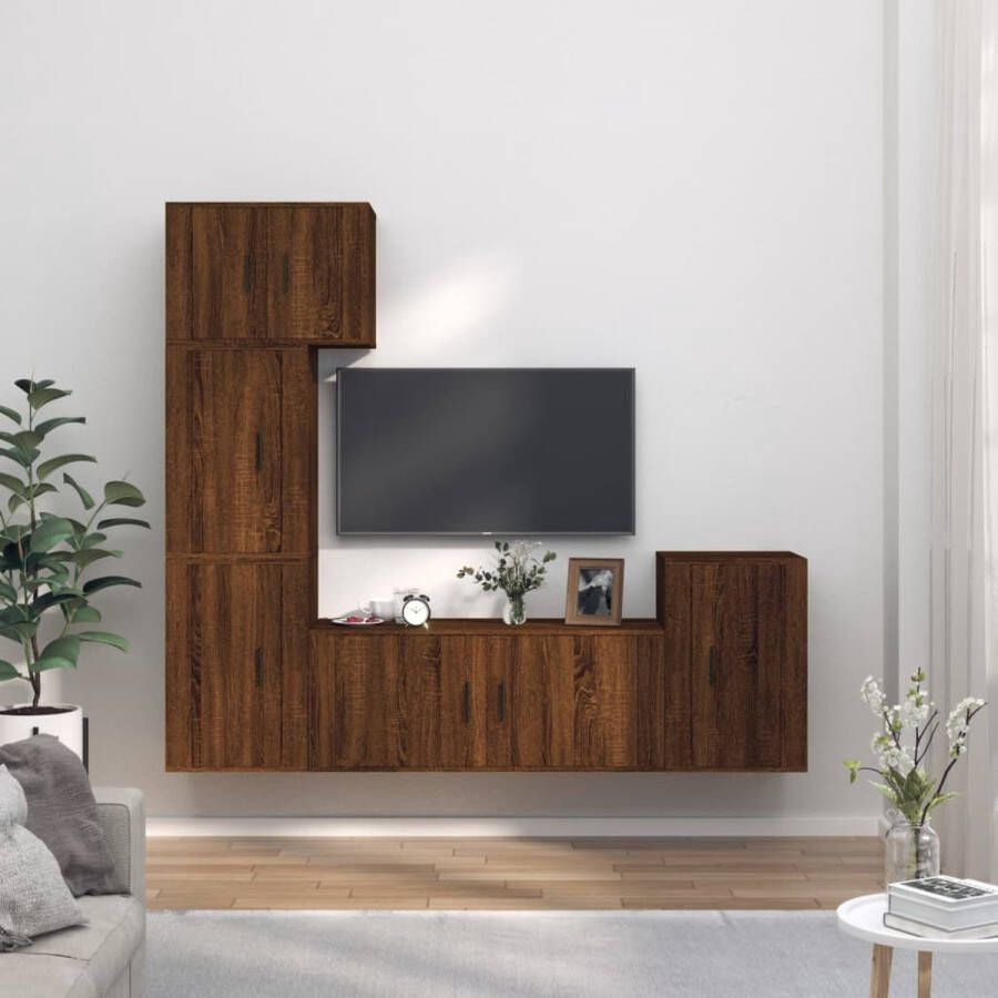 The Living Store TV-meubelset Classic Oak 57 x 34.5 x 40 cm 100 x 34.5 x 40 cm 40 x 34.5 x 60 cm - Foto 2