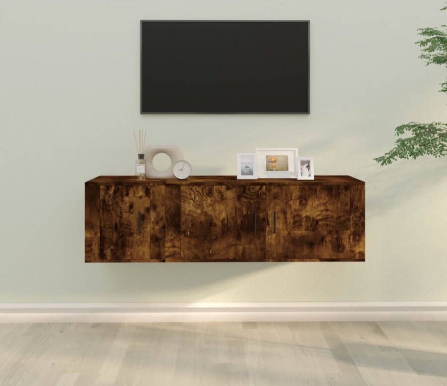 The Living Store TV-meubelset gerookt eiken 100x34.5x40 cm 40x34.5x40 cm - Foto 2