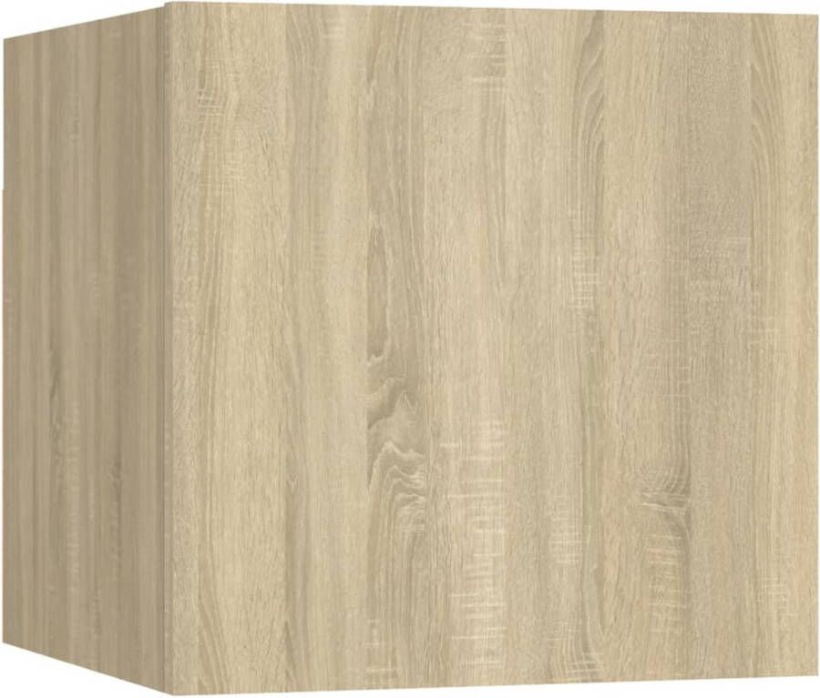 The Living Store TV-meubelset Sonoma eiken 30.5 x 30 x 30 cm (S) 80 x 30 x 30 cm (L) Duurzaam bewerkt hout - Foto 2