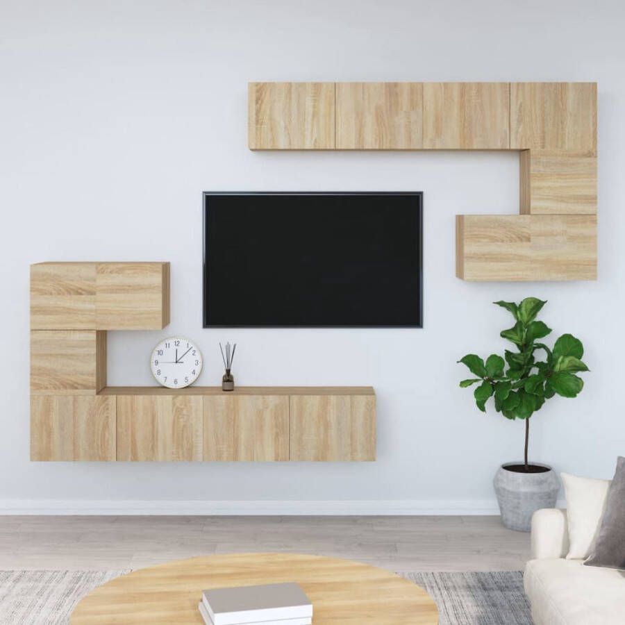 The Living Store TV-meubelset Sonoma eiken 30.5 x 30 x 30 cm (S) 60 x 30 x 30 cm (M) 80 x 30 x 30 cm (L) - Foto 2