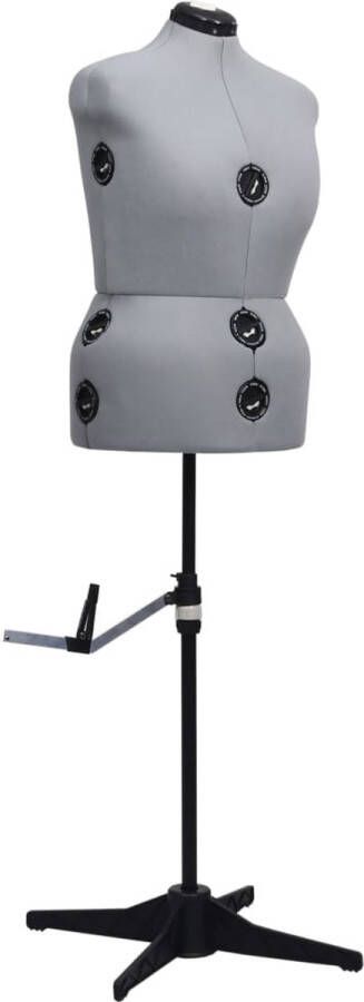 The Living Store Paspop verstelbaar vrouw maat 44-50 L grijs Paspop Manneken Dressform Kledingpresentatie Fashion Display - Foto 2