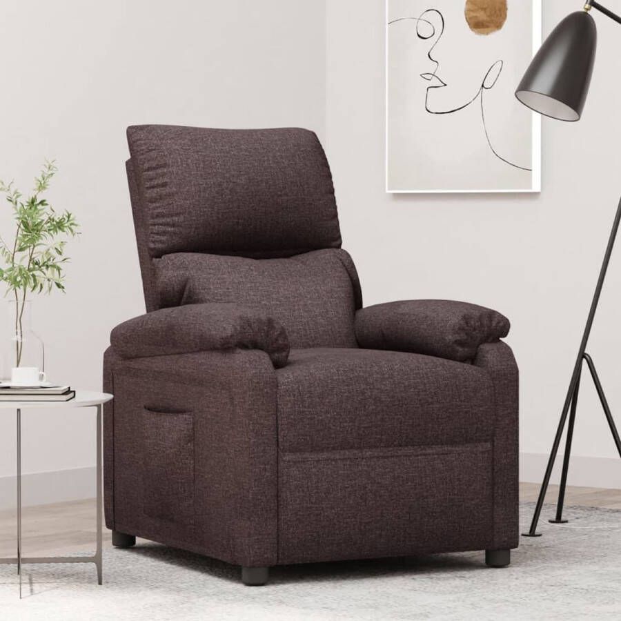 The Living Store Verstelbare Fauteuil Donkerbruin 71.5x93x98 cm Comfortabel verstelbaar design - Foto 2