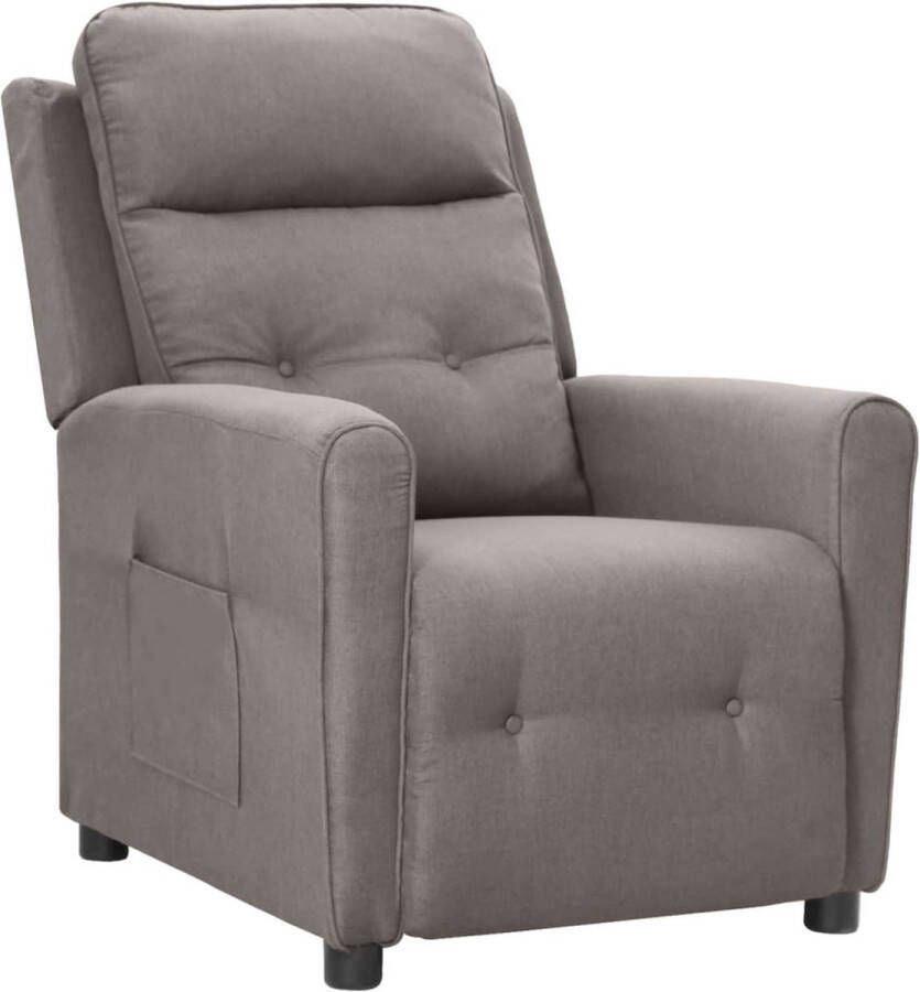 The Living Store Verstelbare Stoel Fauteuil 70 x 90 x 101 cm Taupe