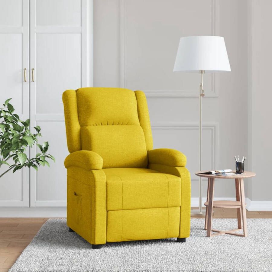 The Living Store Verstelbare stoel Geel 70 x 89.5 x 99 cm Comfortabel en duurzaam Verstelbare Stoel Gele Stoel Fauteuils Lounge Stoel Relaxfauteuil - Foto 4