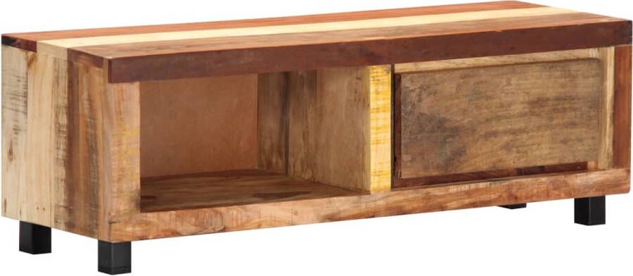 The Living Store Vintage TV-meubel Massief gerecycled hout 100 x 30 x 33 cm 1 lade 1 vak - Foto 2