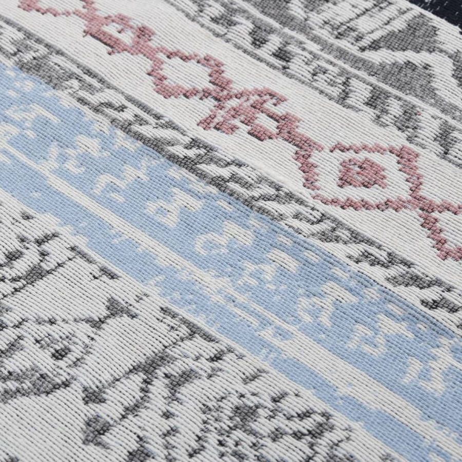 The Living Store Vloerkleed 120x180 cm katoen roze en aqua Vloerkleed Katoenen Vloerkleed Rozerood Vloerkleed Aqua Vloerkleed Kinderkamer Vloerkleed - Foto 2