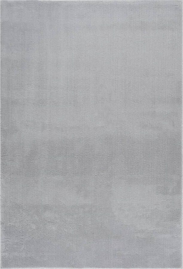 The Living Store Vloerkleed 160 x 230 cm Grijs Polyester Anti-slip Wasbaar
