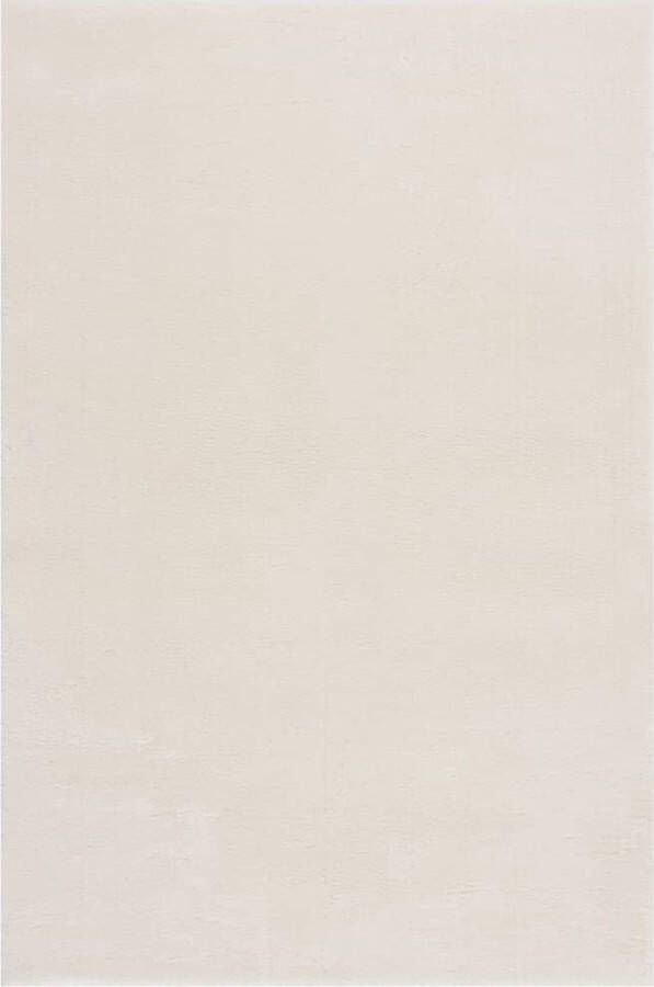 The Living Store Vloerkleed Crème 200 x 290 cm Polyester Anti-slip Wasbaar Inklapbaar