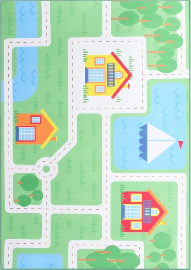 The Living Store Vloerkleed met print 80x150 cm stof meerkleurig Vloerkleed