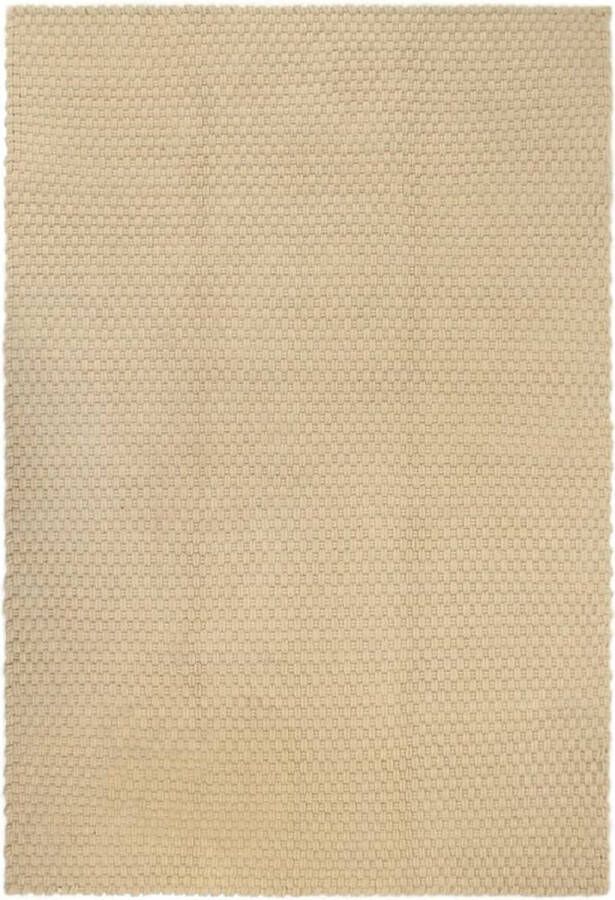 The Living Store Vloerkleed rechthoekig 120x180 cm katoen naturel Vloerkleed Katoenen Vloerkleed Touwgeweven Vloerkleed Bruin Vloerkleed Living Room Rug