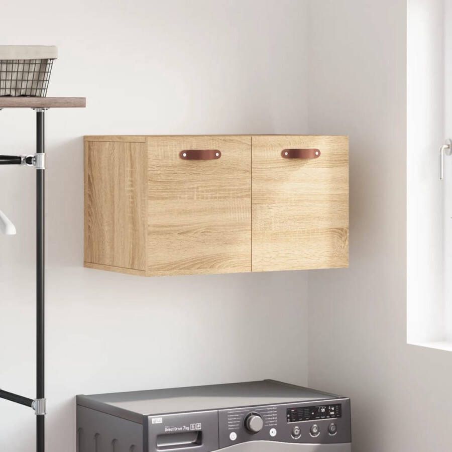 The Living Store Wandkast Sonoma Eiken zwevend 60 x 36.5 x 35 cm Duurzaam hout Montage vereist - Foto 2