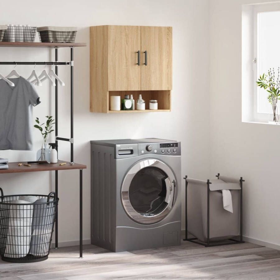 The Living Store Wandkast Sonoma Eiken Zwevende kast 60 x 31 x 70 cm Duurzaam hout Montage vereist - Foto 2
