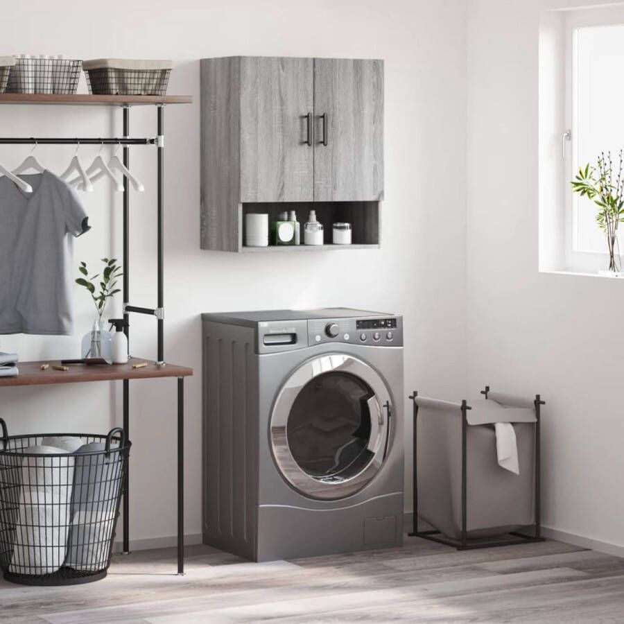 VidaXL The Living Store Wandkast The Living Store Woonaccessoires 60 x 31 x 70 cm grijs sonoma eiken - Foto 2