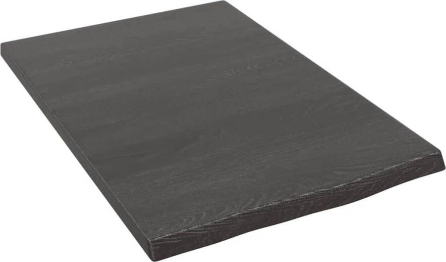 VidaXL Houten Wandplanken Wanddecoratie Wandschap 40x60x2 cm behandeld massief eikenhout donkerbruin Eikenhouten Wandrek Vintage Wandplank Industriële Wandopstelling