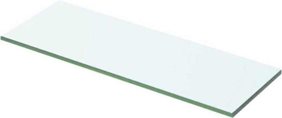 The Living Store Wandplank Gehard Glas 50x12 cm Transparant 8 mm Dikte