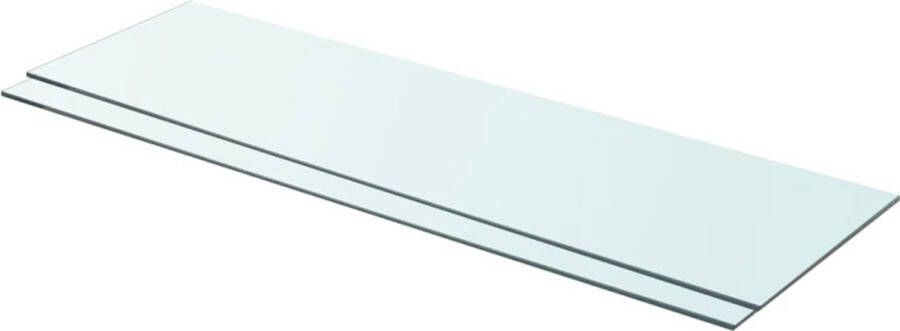 The Living Store Wandplank Gehard Glas 90 x 25 cm 8 mm 15 kg draagvermogen